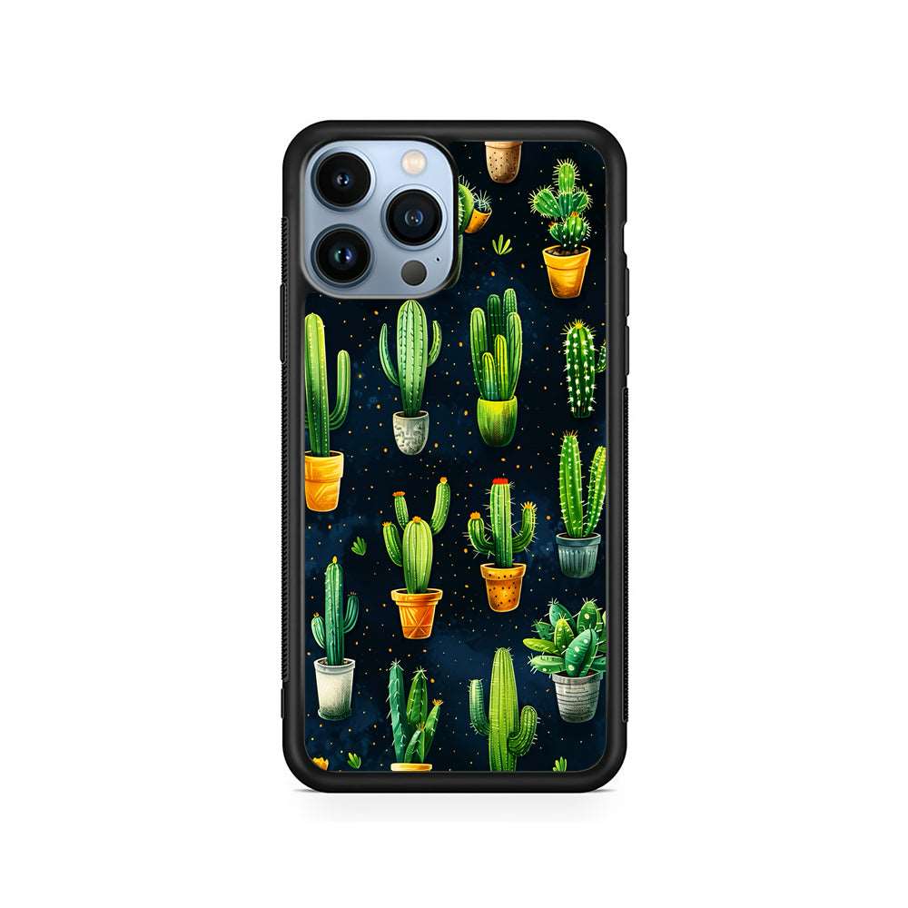 A Collection of Cactus in Pots iPhone 15 Pro Case