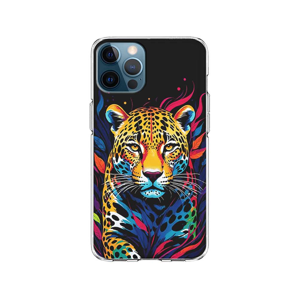 A Colorful Leopard on The Hunt iPhone 14 Pro Case