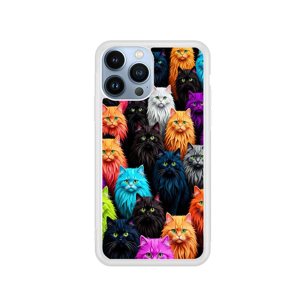 A Group of Colorful Cats iPhone 15 Pro Case