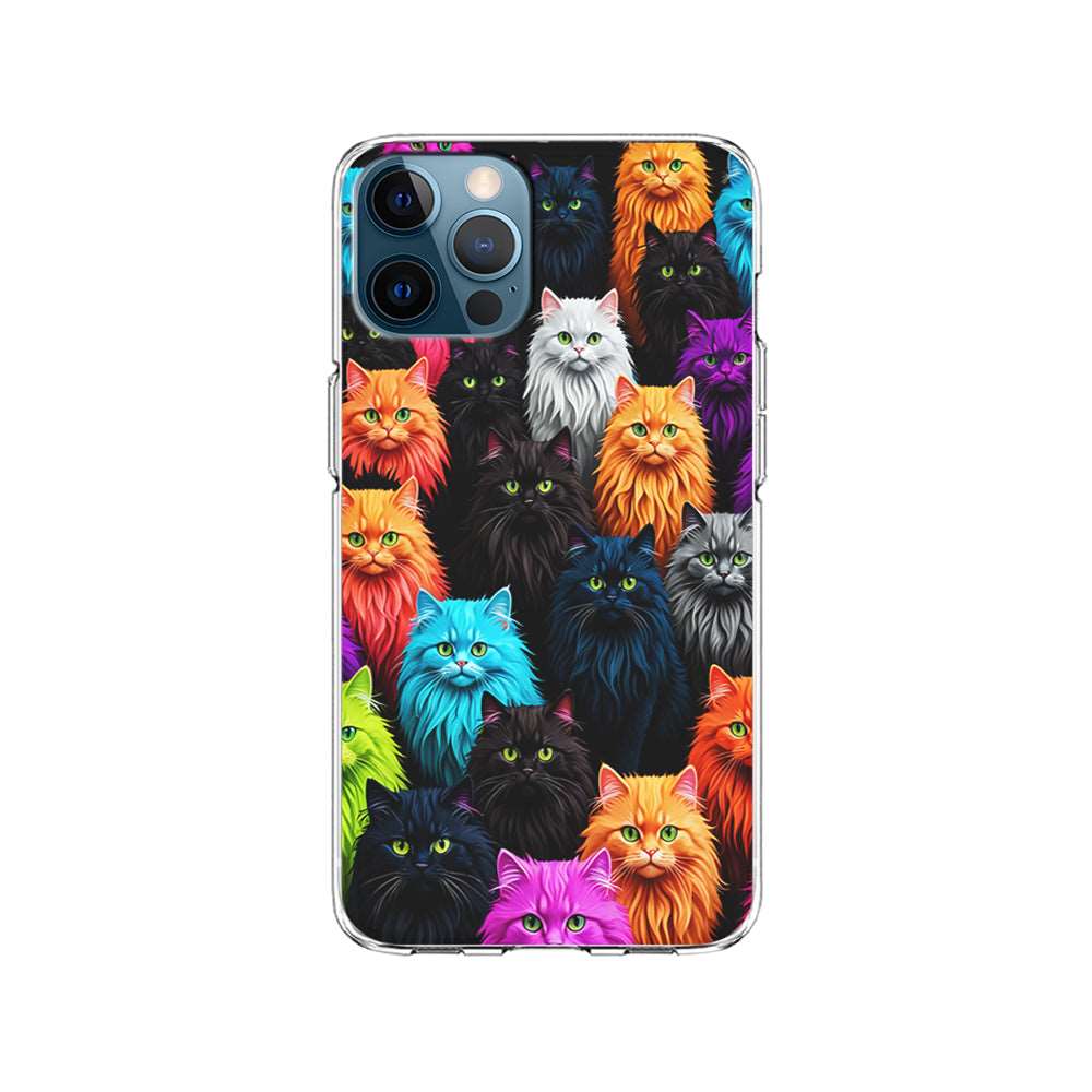 A Group of Colorful Cats iPhone 15 Pro Case