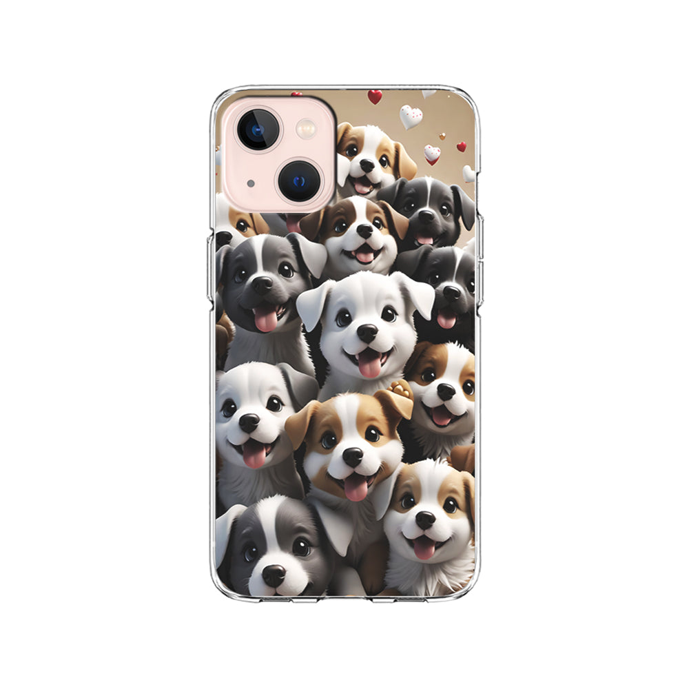 A Group of Cute Puppies Dog iPhone 15 Plus Case