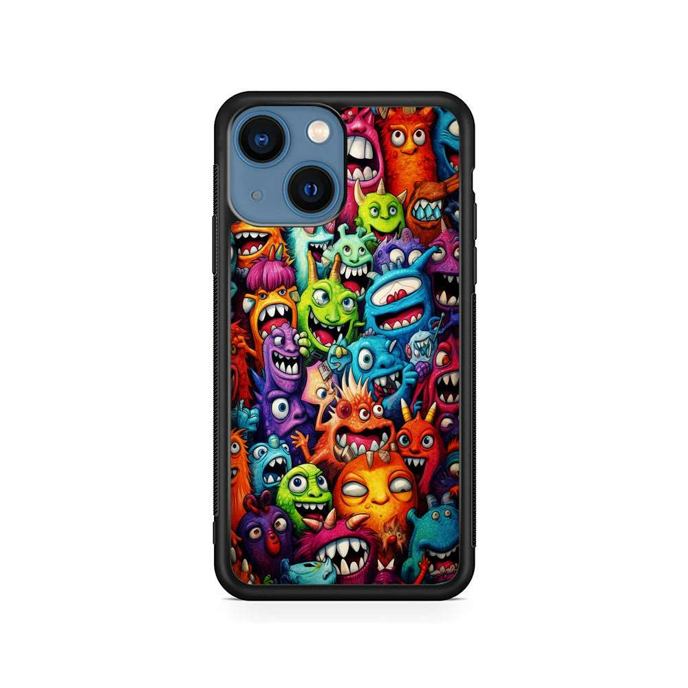 A Lot of Monsters Doodle iPhone 15 Plus Case