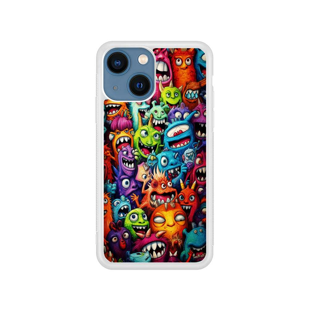 A Lot of Monsters Doodle iPhone 15 Plus Case