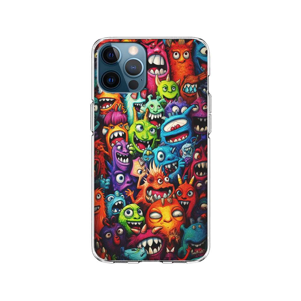 A Lot of Monsters Doodle iPhone 15 Pro Case