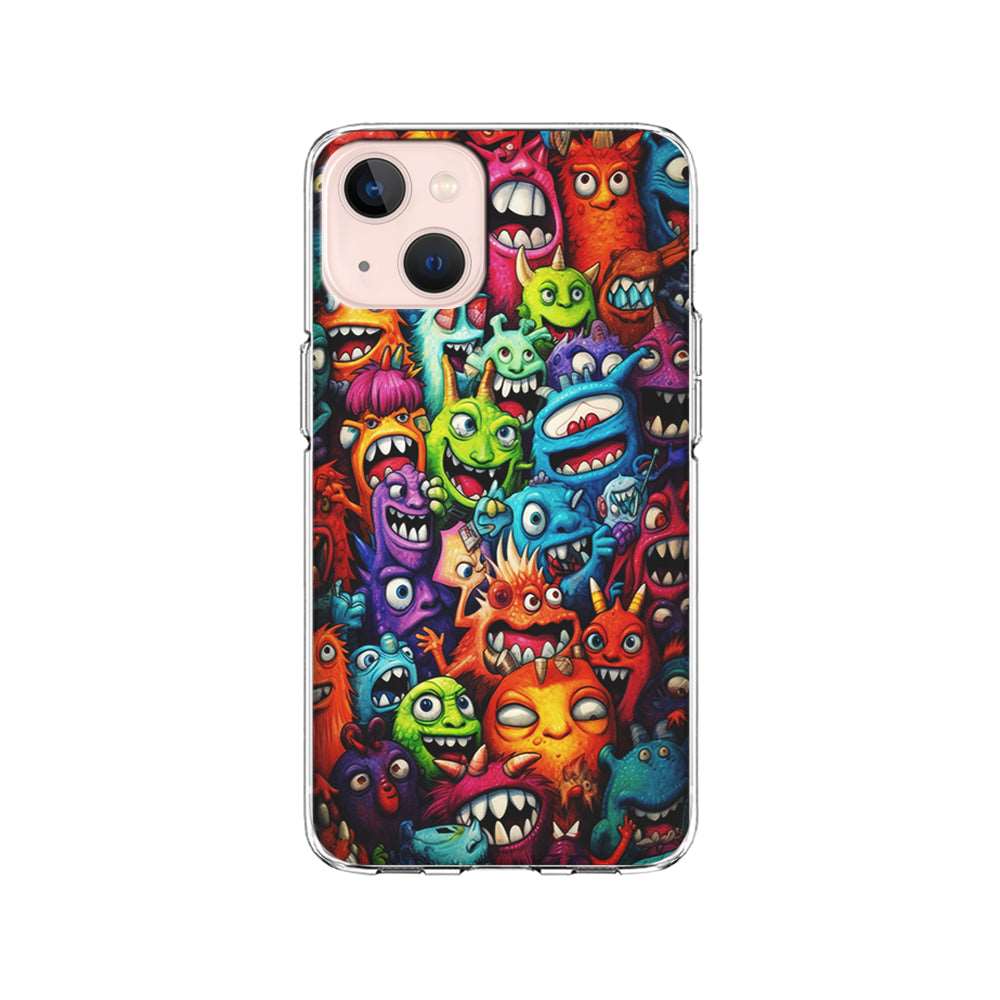 A Lot of Monsters Doodle iPhone 15 Plus Case