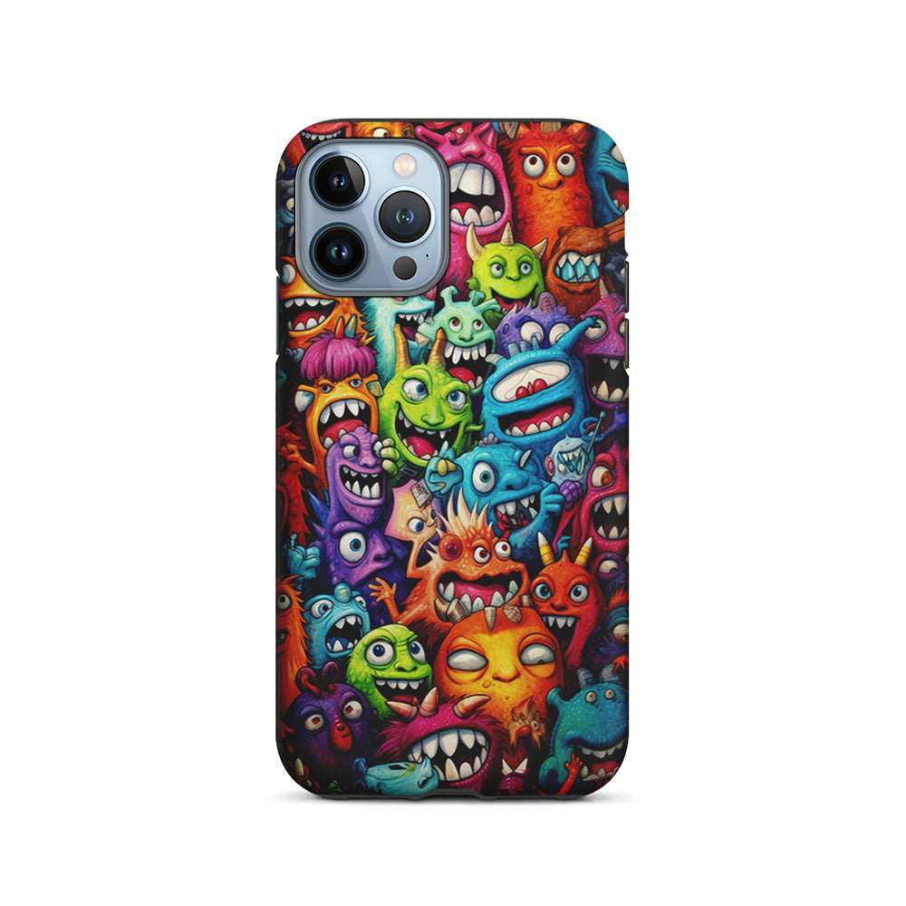 A Lot of Monsters Doodle iPhone 14 Pro Case