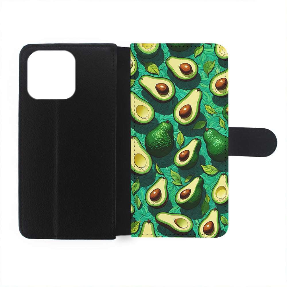 A Pattern of Avocado Cut in Half iPhone 15 Plus Case