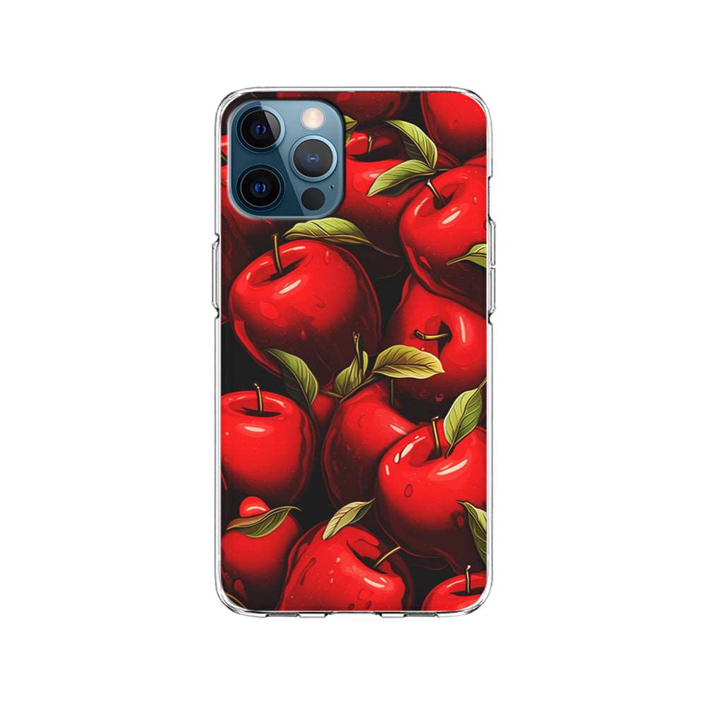 A Red Apple with Leaves iPhone 15 Pro Case