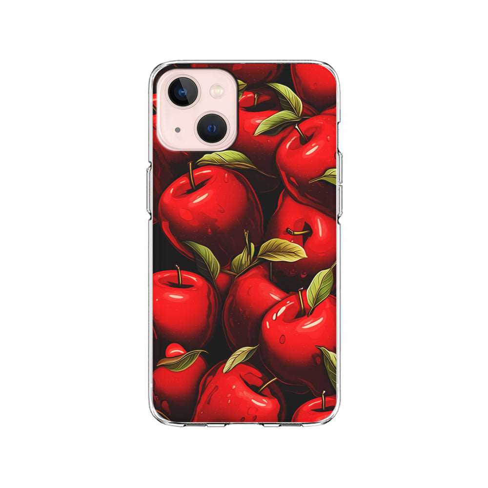 A Red Apple with Leaves iPhone 15 Plus Case