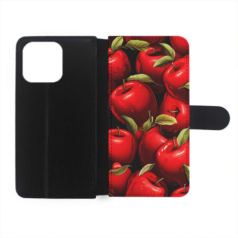 A Red Apple with Leaves iPhone 14 Pro Case