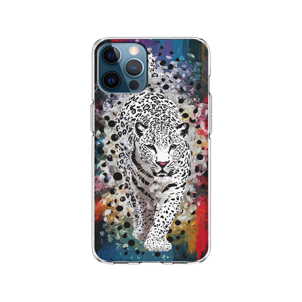 A White Leopard Painting iPhone 14 Pro Case