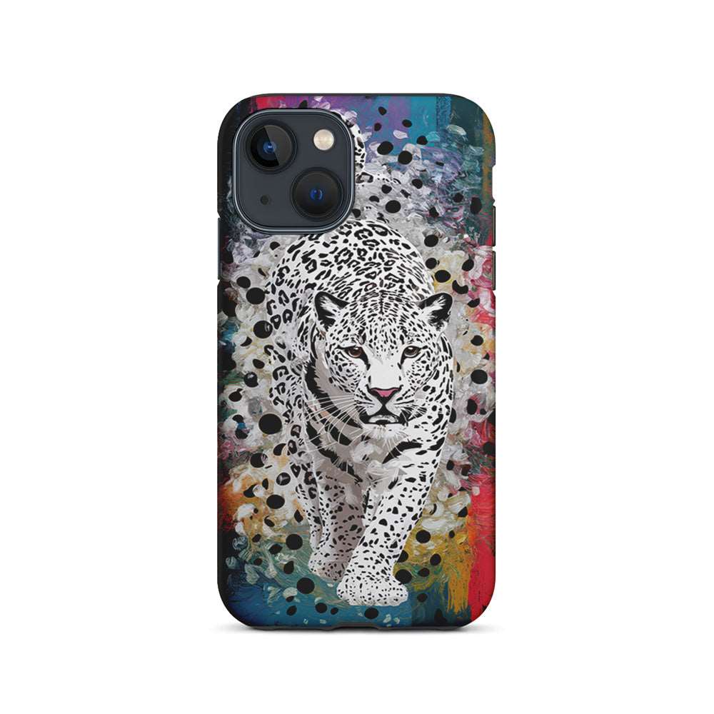 A White Leopard Painting iPhone 15 Plus Case