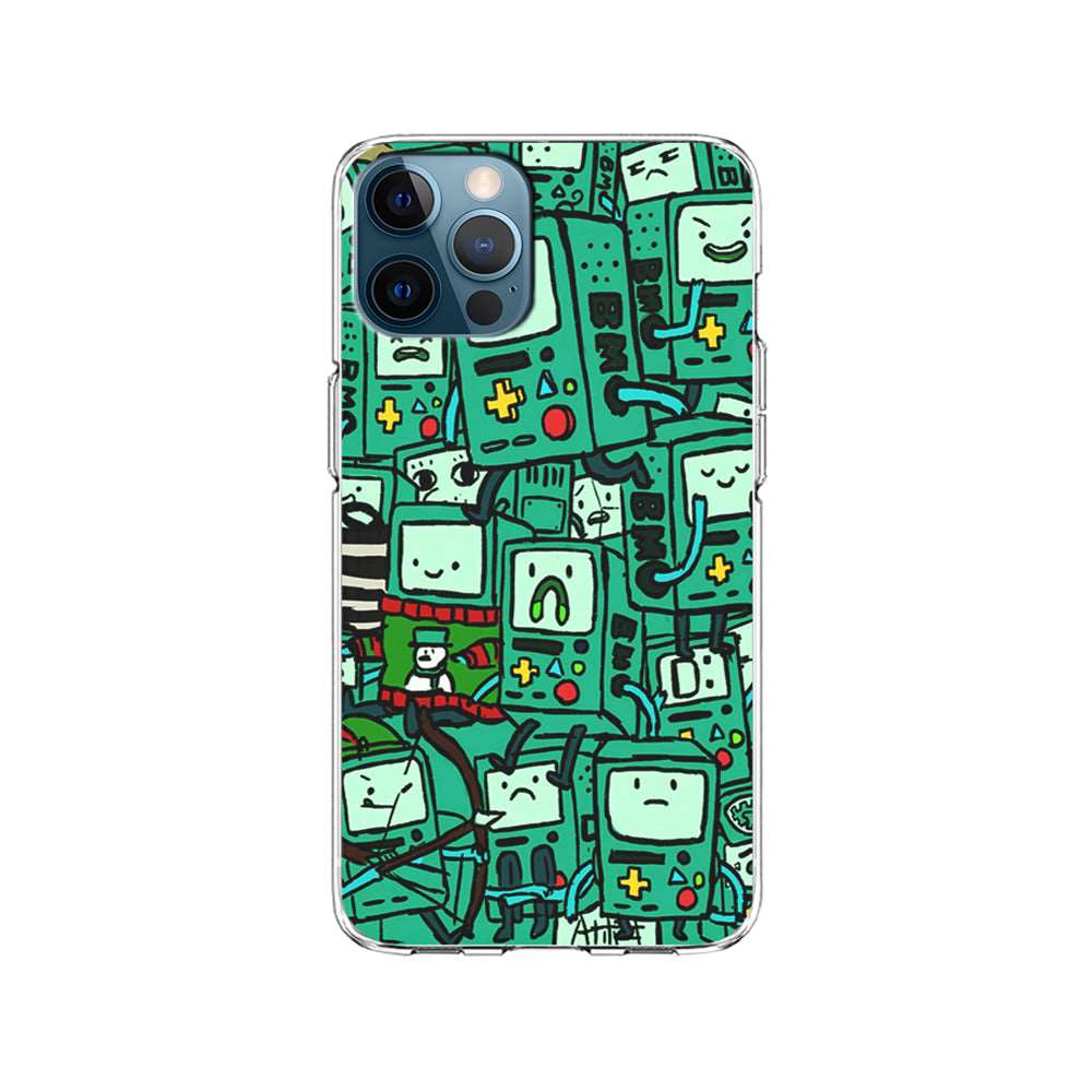 Adventure Time BMO Pattern iPhone 15 Pro Case