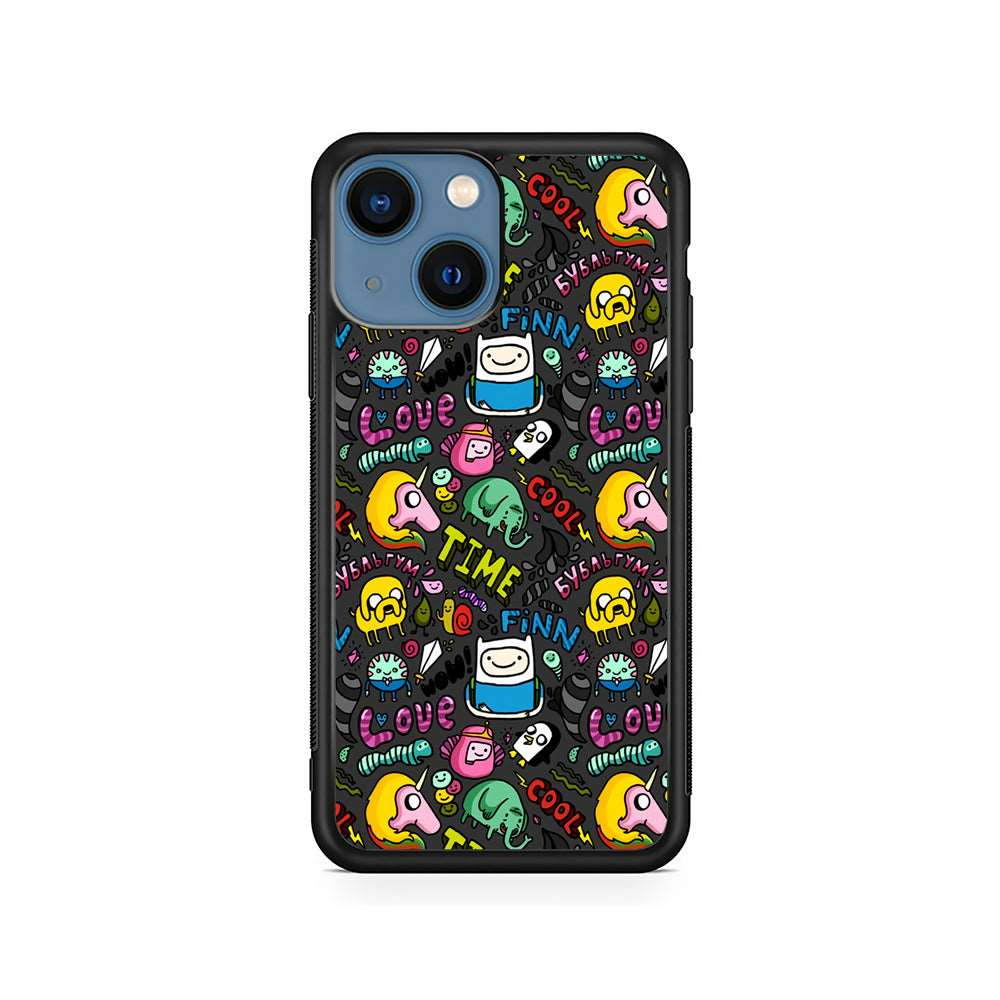 Adventure Time Pattern iPhone 15 Plus Case