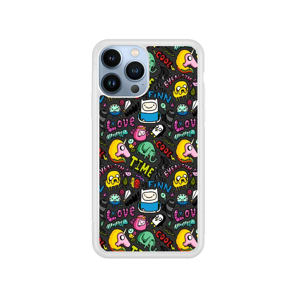 Adventure Time Pattern iPhone 14 Pro Case