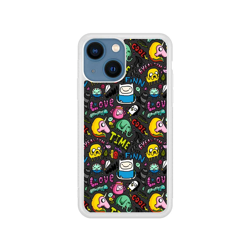 Adventure Time Pattern iPhone 15 Plus Case