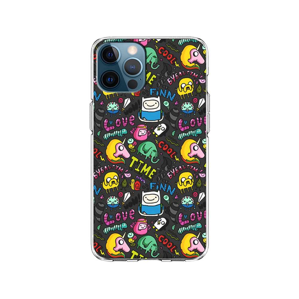 Adventure Time Pattern iPhone 14 Pro Case