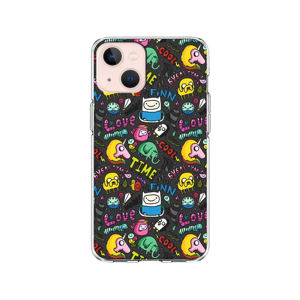 Adventure Time Pattern iPhone 15 Plus Case