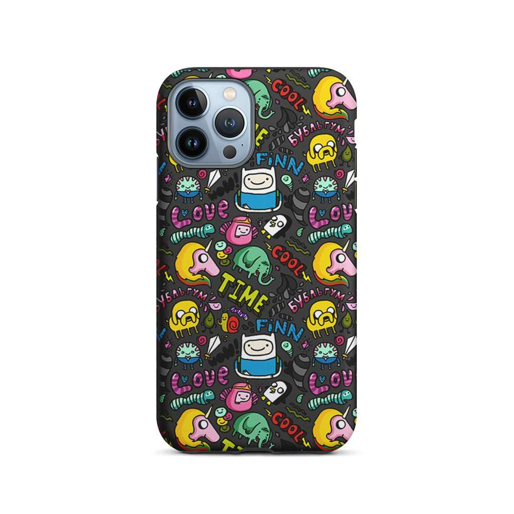 Adventure Time Pattern iPhone 14 Pro Case