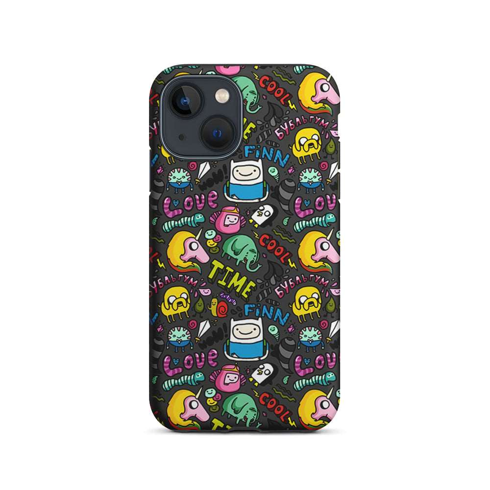 Adventure Time Pattern iPhone 15 Plus Case