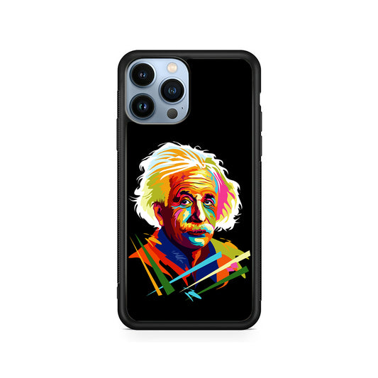 Albert Einstein Pop Art Black iPhone 14 Pro Case