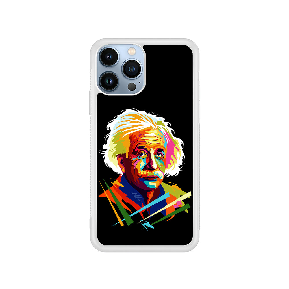 Albert Einstein Pop Art Black iPhone 14 Pro Case