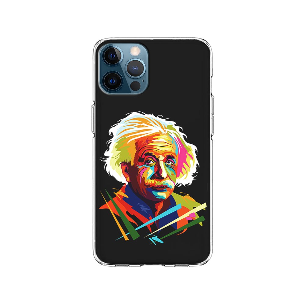 Albert Einstein Pop Art Black iPhone 14 Pro Case