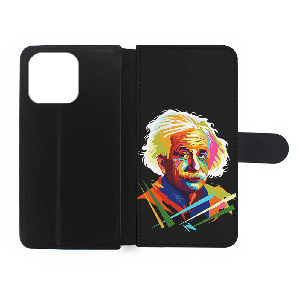 Albert Einstein Pop Art Black iPhone 14 Pro Case