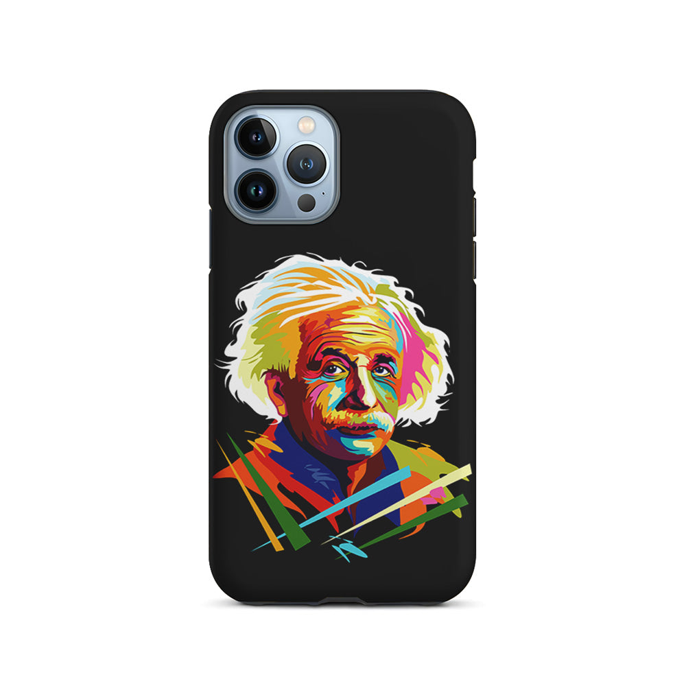 Albert Einstein Pop Art Black iPhone 14 Pro Case