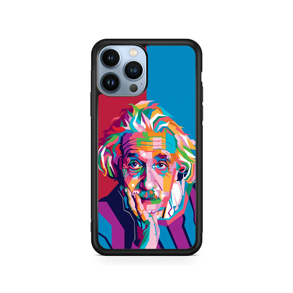 Albert Einstein Pop Art Illustration iPhone 14 Pro Case