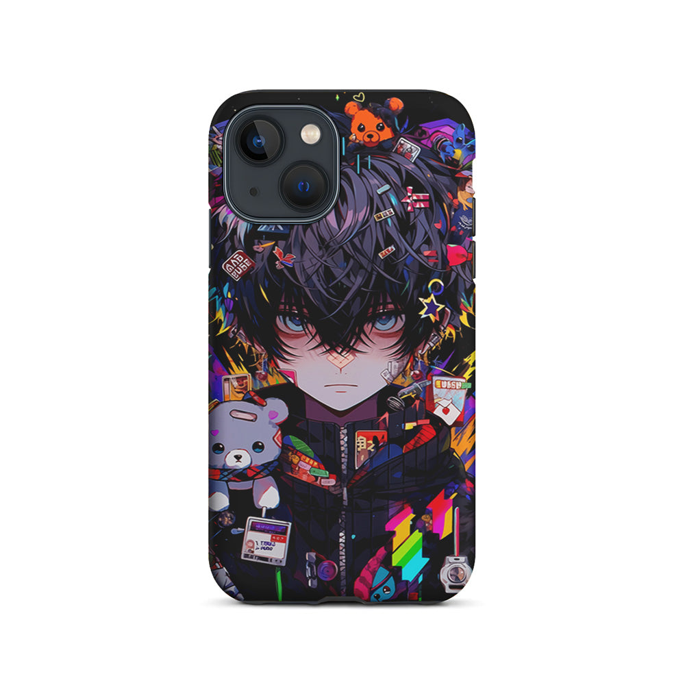 Anime Boy Bear Doll Aesthetic iPhone 15 Plus Case