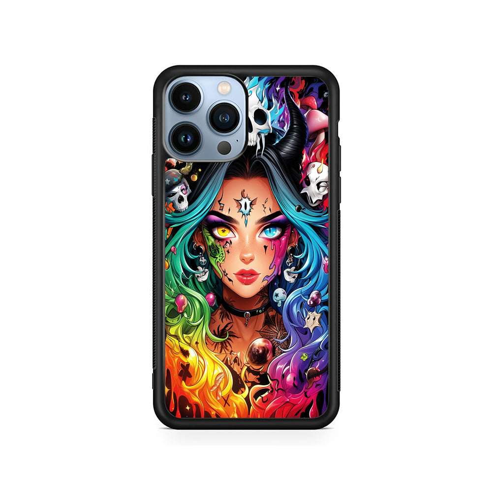 Anime Witch Girl Art iPhone 15 Pro Case