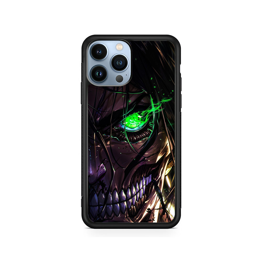 Attack on Titan Eren Face iPhone 15 Pro Case