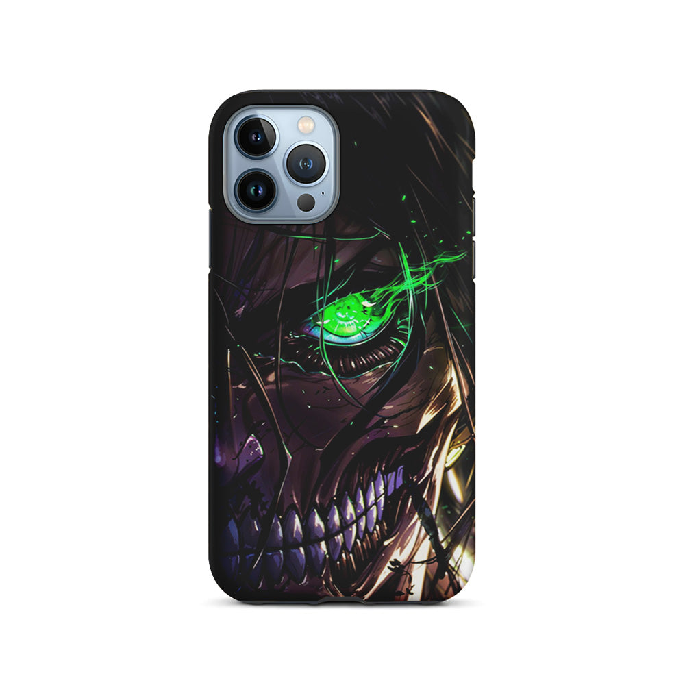 Attack on Titan Eren Face iPhone 15 Pro Case