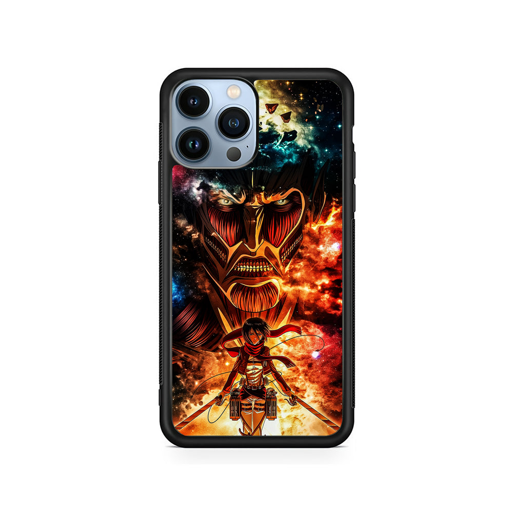 Attack on Titan Mikasa Art iPhone 15 Pro Case