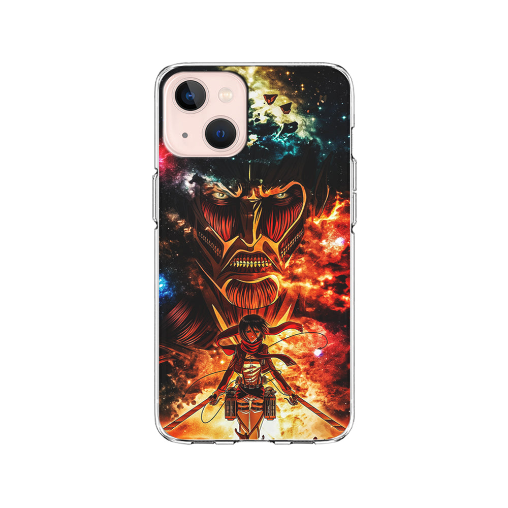 Attack on Titan Mikasa Art iPhone 15 Plus Case