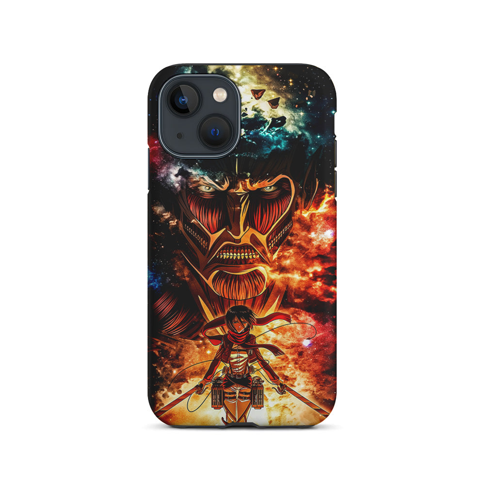 Attack on Titan Mikasa Art iPhone 15 Plus Case