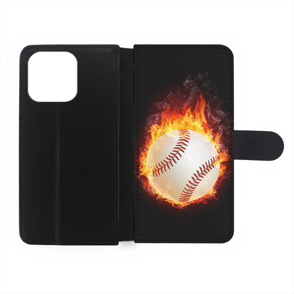 Baseball Ball on Fire iPhone 15 Pro Case