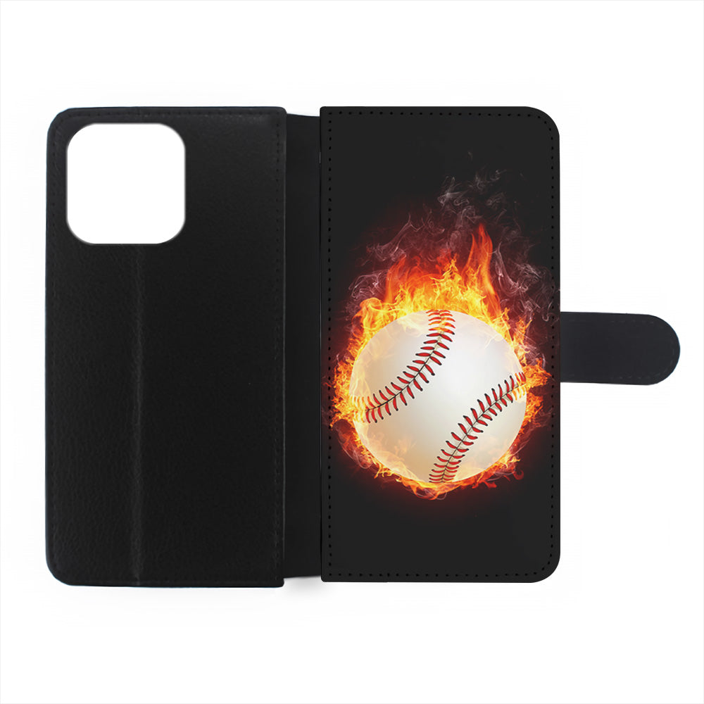 Baseball Ball on Fire iPhone 15 Plus Case