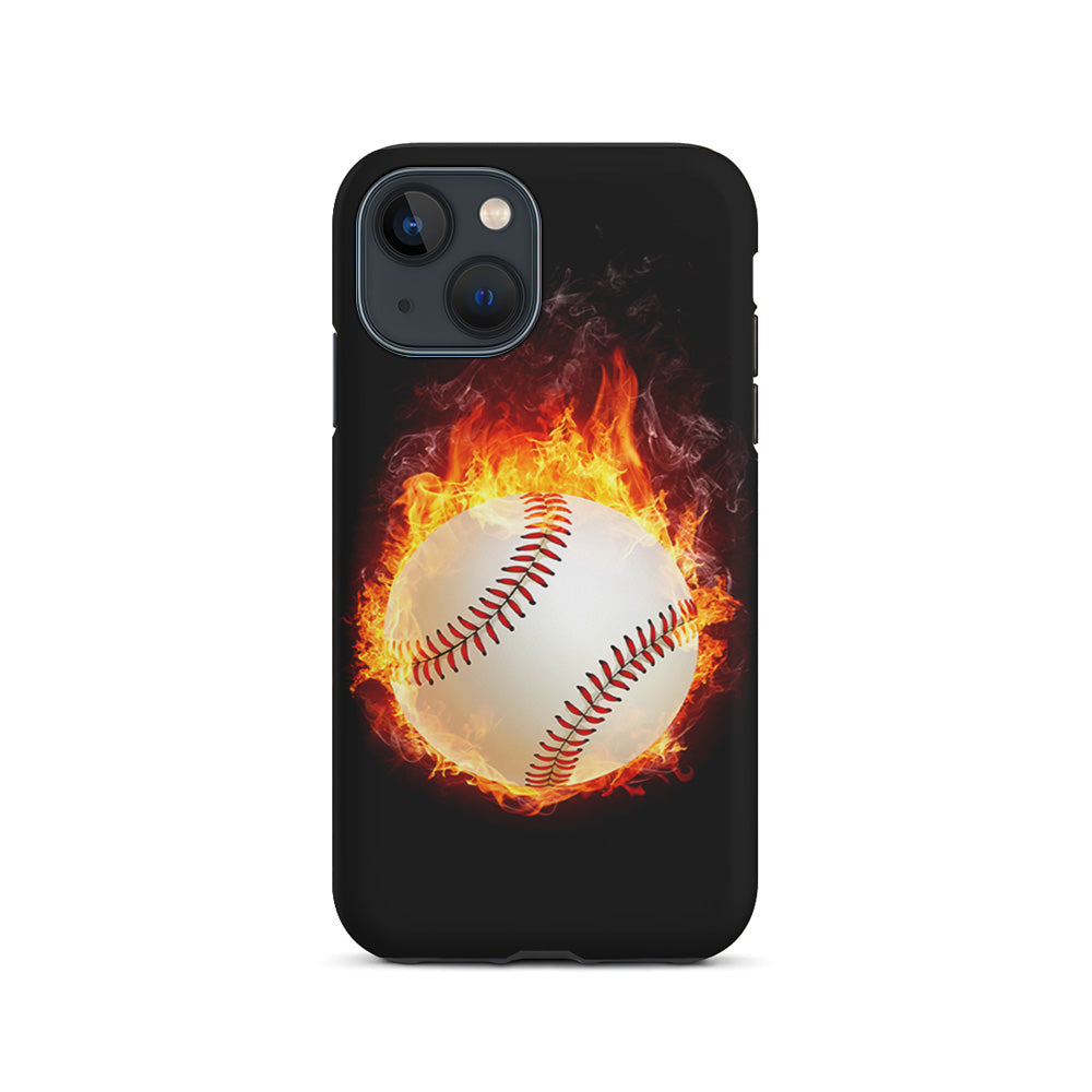 Baseball Ball on Fire iPhone 15 Plus Case