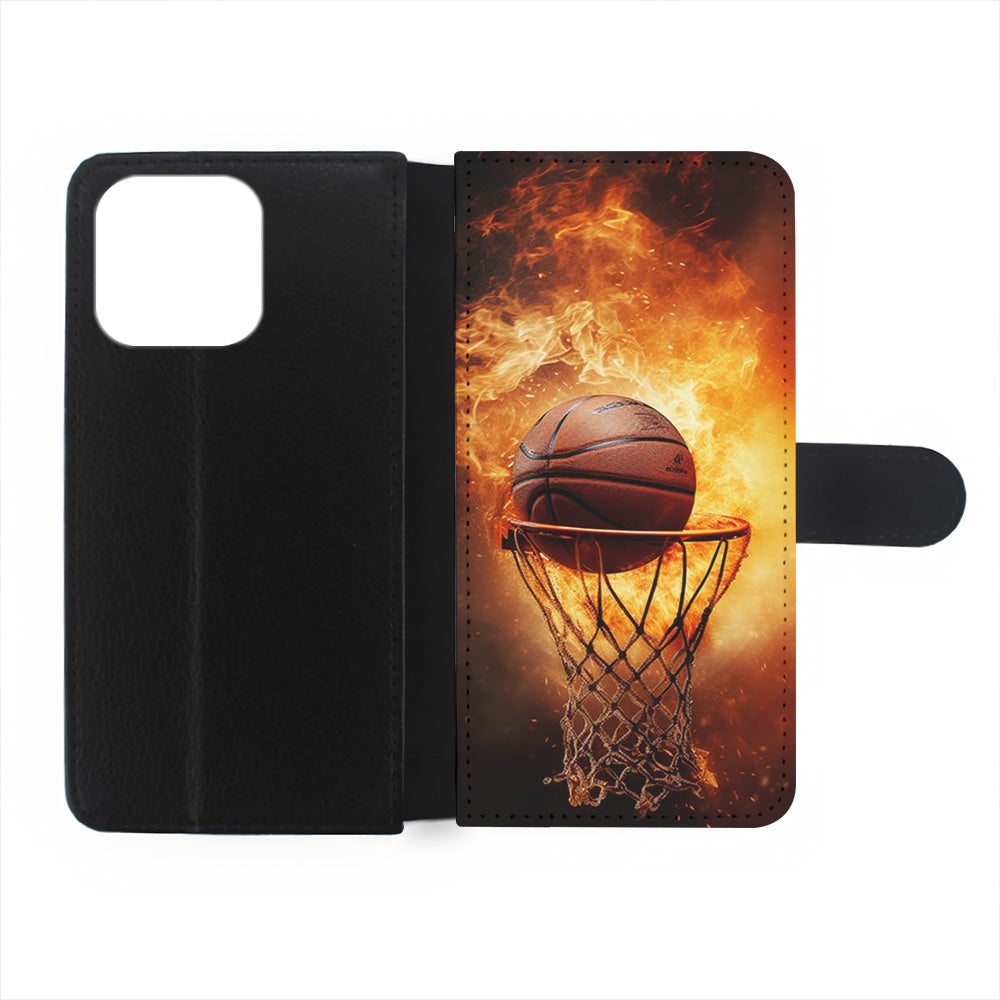 Basketball Ball on Fire iPhone 15 Pro Case