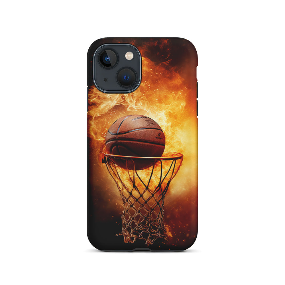 Basketball Ball on Fire iPhone 15 Plus Case