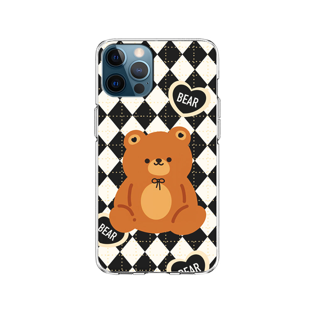 Bear and Black Flanel iPhone 14 Pro Max Case