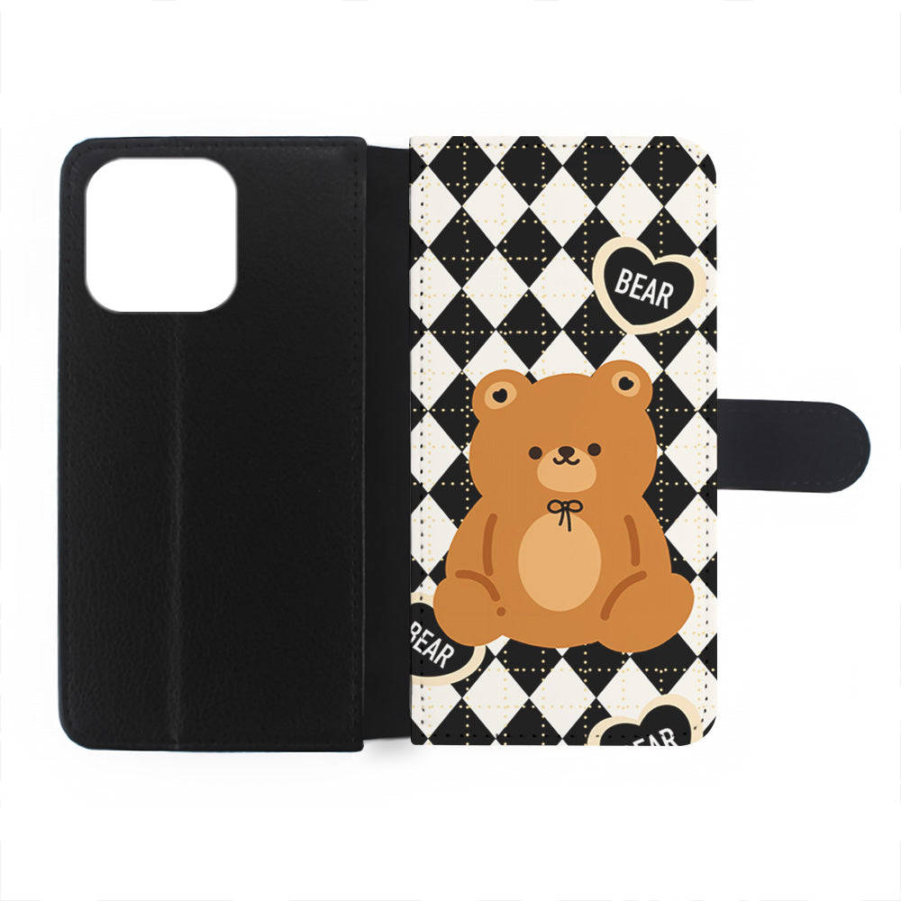 Bear and Black Flanel iPhone 15 Plus Case