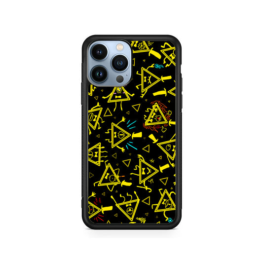 Bill Cipher Gravity Falls Doodle iPhone 15 Pro Case