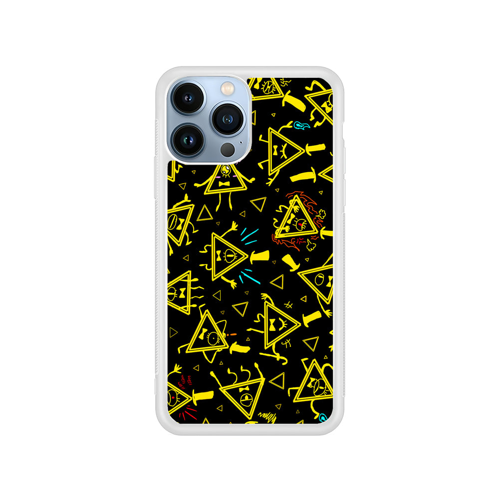 Bill Cipher Gravity Falls Doodle iPhone 15 Pro Case