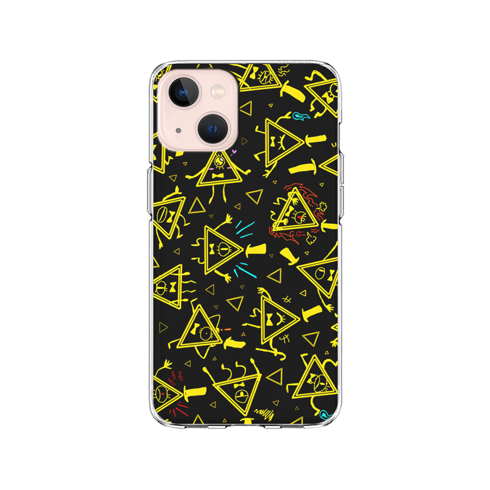 Bill Cipher Gravity Falls Doodle iPhone 15 Plus Case