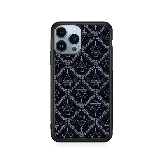 Bill Cipher Gravity Falls Pattern iPhone 15 Pro Case