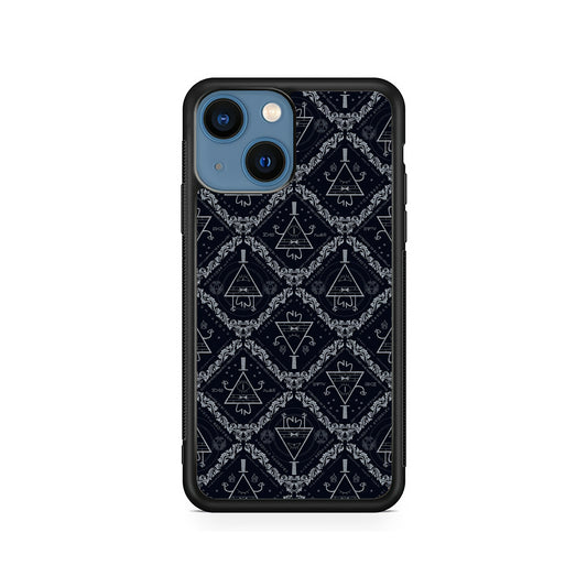 Bill Cipher Gravity Falls Pattern iPhone 15 Plus Case