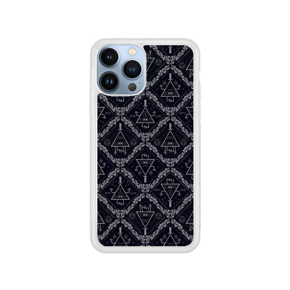 Bill Cipher Gravity Falls Pattern iPhone 15 Pro Case